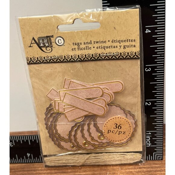 ArtC 36-Piece Tags & Twine Set For Crafting Gift Wrapping & DIY Projects 23842R6 - Picture 2 of 3